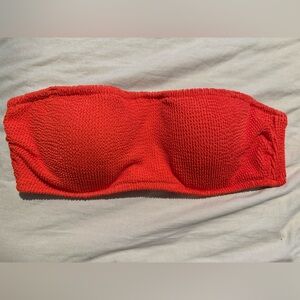 Shade & Shore Red Strapless Bikini Top